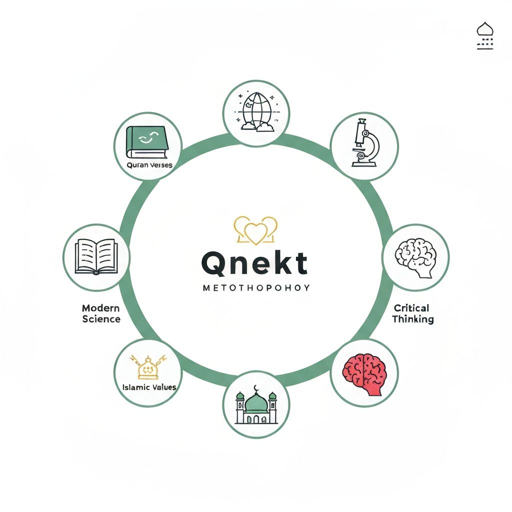 Qnekt methodology — connecting Quran, science, critical thinking, and Islamic values